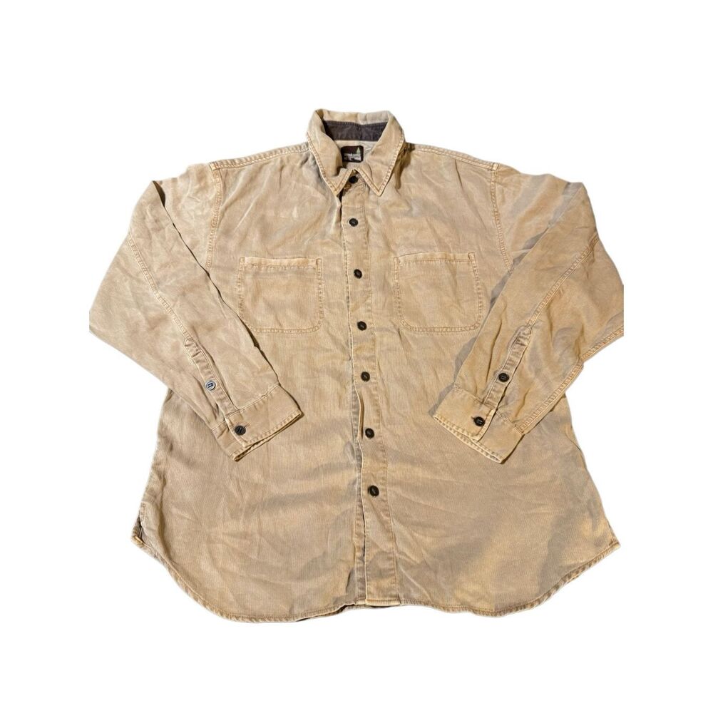 Weekendz off men button up texture long sleeve shirt L